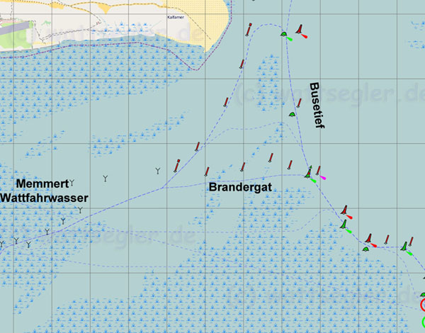 Neues Fahrwasser Brandergat - © OpenStreetMap-Mitwirkende, Kartenberarbeitung von wattsegler.de